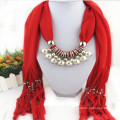 Borlas elegantes del encanto de las mujeres de la moda Rhinestone adornado joyería de la bufanda de la joyería